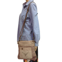 Canvas Bag-Reindeer Sling Bag