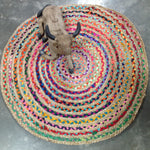 Jute & Chindi Round Rug - 90cm D