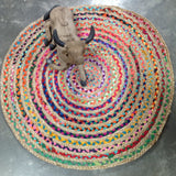 Jute & Chindi Round Rug - 90cm D