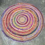 Jute & Chindi Round Rug - 150cm D